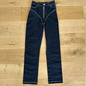 Busted Brand - Straight Leg Pants with Crotch Stitch in White and Black